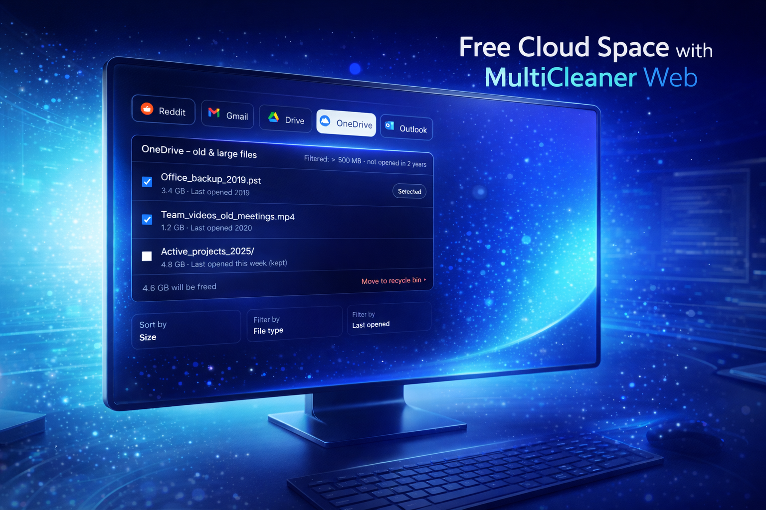 Search OneDrive Files by Name and Bulk Delete for Free Storage